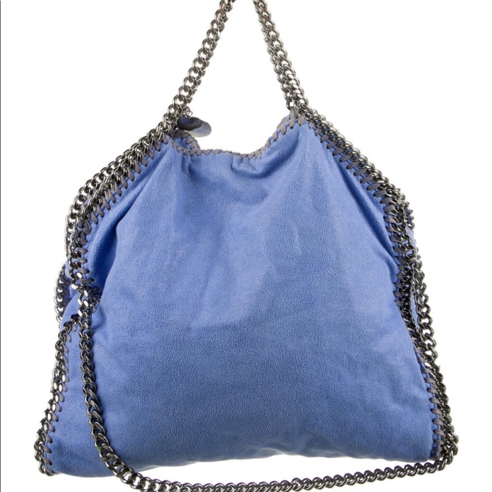 Stella McCartney Falabella Shaggy Deer Tote Cerulean Blue